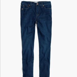 Madewell 9” High Rise Dark Wash Skinny Jeans